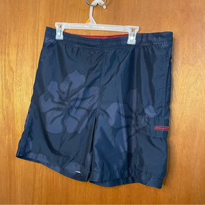 Chaps mens swim trunks size medium mesh‎ lining pockets with Velcro navy